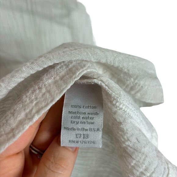 Kain Label White & Gray Sheer Tank Top 100% Cotton Women's Small Size Petite - Picture 3 of 4